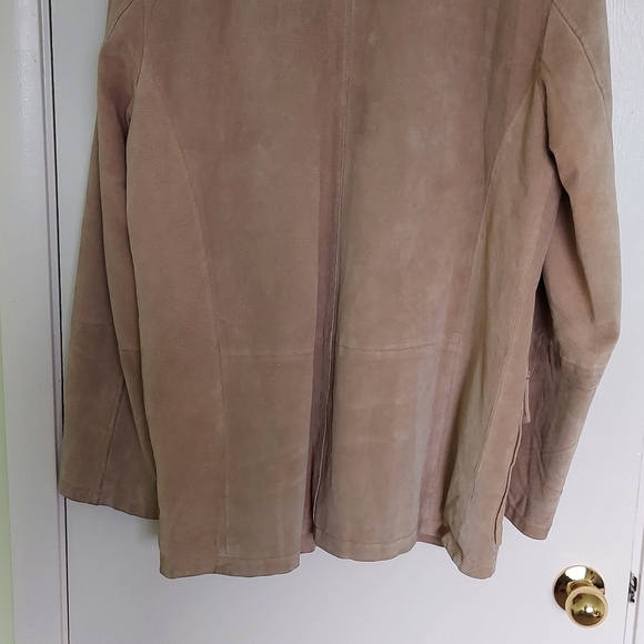 Padded suede jacket. - Picture 3 of 3